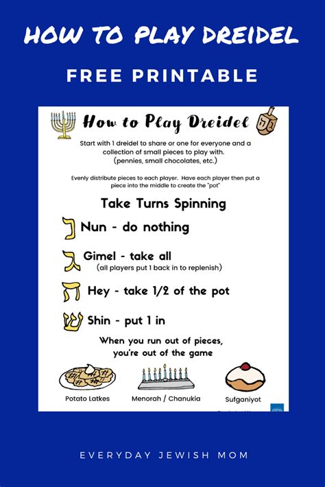 dreidel history|printable dreidel directions.